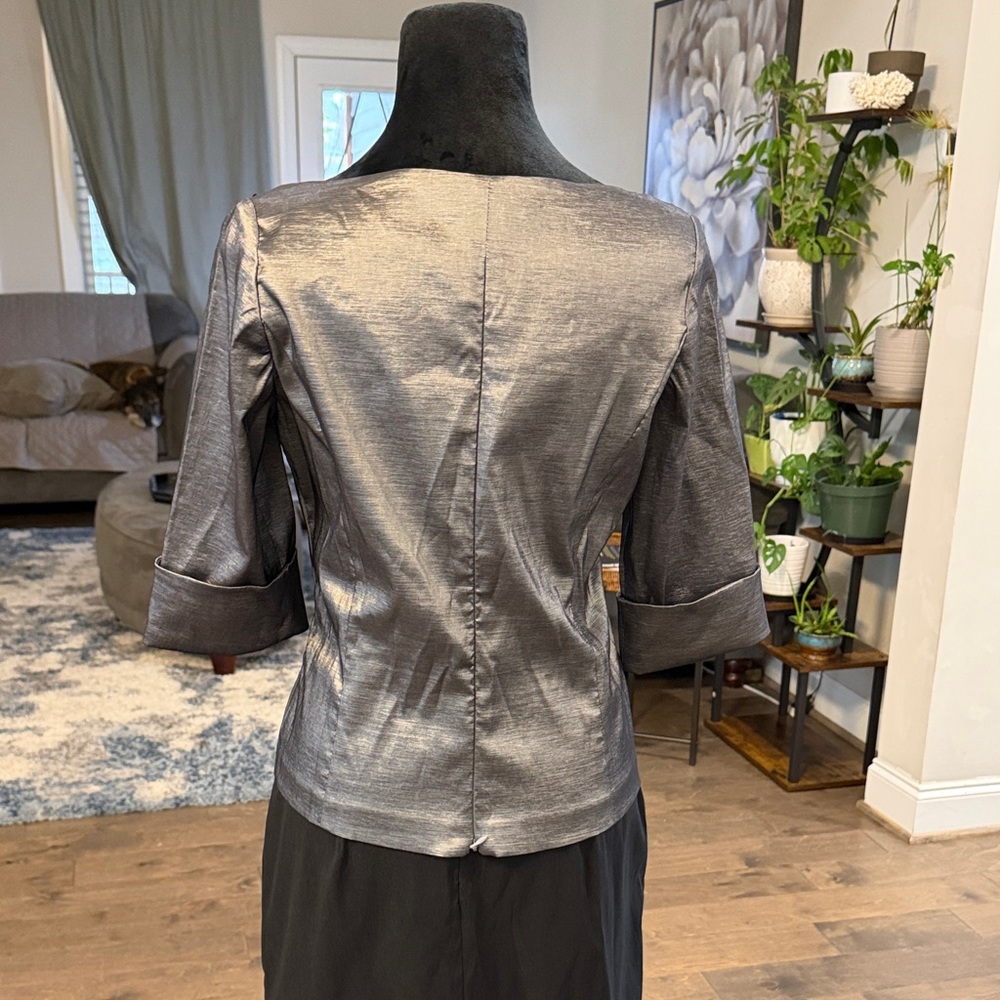 Chic Silver and Black Maxi Dress - Picture 6 of 10